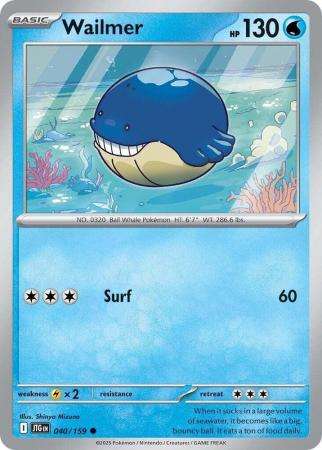 Pokemon Trading Card Game - Wailmer - 040/159 - Common Journey together