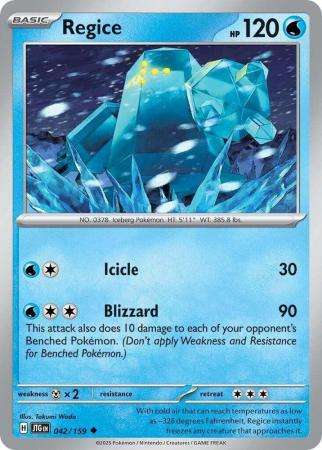 Pokemon Trading Card Game - Regice - 042/159 - Uncommon Journey together