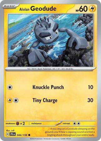 Pokemon Trading Card Game - Alolan Geodude - 044/159 - Common - Common Journey together