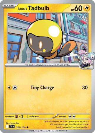 Pokemon Trading Card Game - Iono's Tadbulb - 052/159 - Common Journey together