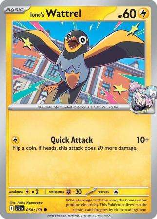 Pokemon Trading Card Game - Iono's Wattrel - 054/159 - Common - Common Journey together