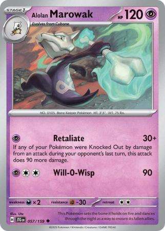Pokemon Trading Card Game - Alolan Marowak - 057/159 - Uncommon - Journey together