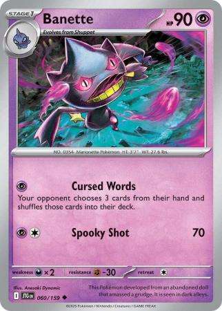 Pokemon Trading Card Game - Banette - 060/159 - Uncommon - Journey together