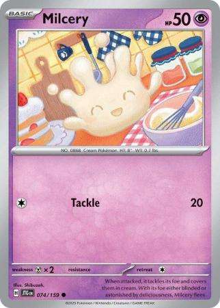 Pokemon Trading Card Game - Milcery - 074/159 - Common - Journey together