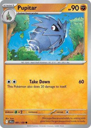 Pokemon Trading Card Game - Pupitar - 081/159 - Common Journey together