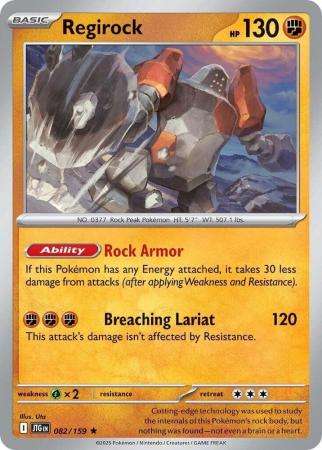 Pokemon Trading Card Game -  Regirock - 082/159 - Rare Scarlet & Violet: Journey Together - Holo