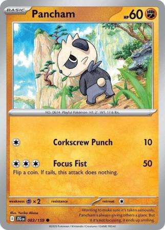 Pokemon Trading Card Game - Pancham - 083/159 - Common Journey together