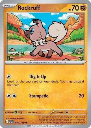 Pokemon Trading Card Game - Rockruff - 084/159 - Common Journey together