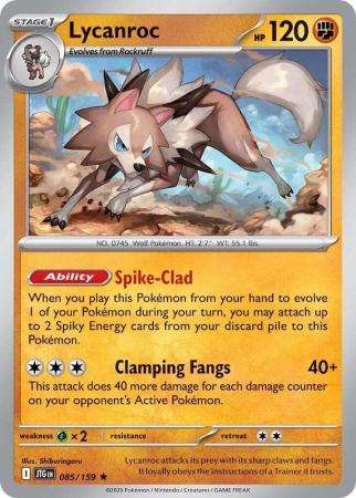 Pokemon Trading Card Game - Lycanroc - 085/159 - Rare Scarlet & Violet: Journey Together - Holo