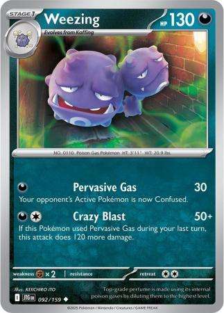 Pokemon Trading Card Game - Weezing - 092/159 - Uncommon - Journey together