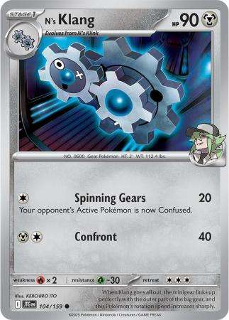 Pokemon Trading Card Game - N's Klang - 104/159 - Common Journey together