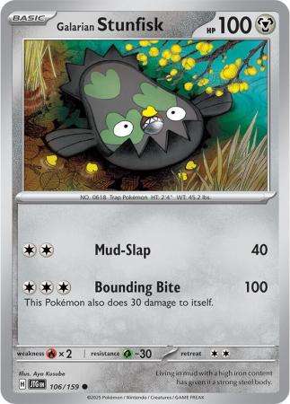 Pokemon Trading Card Game - Galarian Stunfisk - 106/159 - Common Journey together