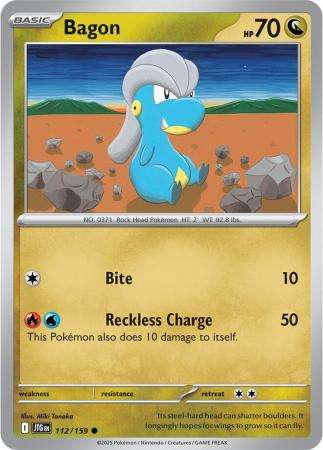 Pokemon Trading Card Game - Bagon - 112/159 - Common - Common Journey together