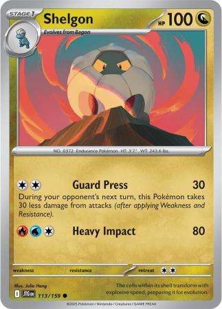 Pokemon Trading Card Game - Shelgon - 113/159 - Common - Common Journey together
