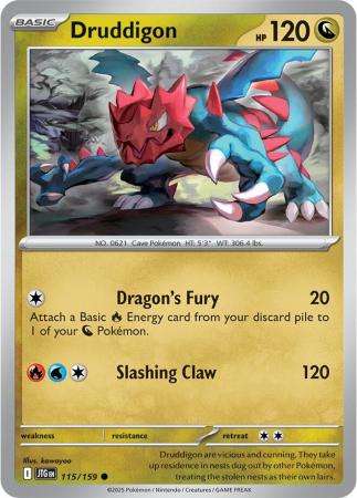 Pokemon Trading Card Game - Druddigon - 115/159 - Common - Common Journey together