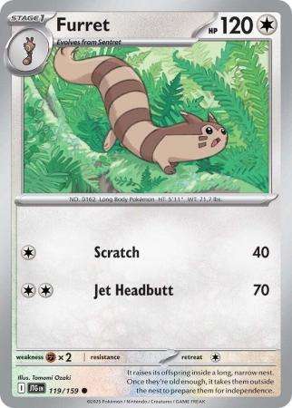 Pokemon Trading Card Game - Furret - 119/159 - Common - Journey together