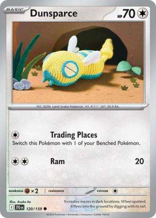 Pokemon Trading Card Game - Dunsparce - 120/159 - Common - Journey together