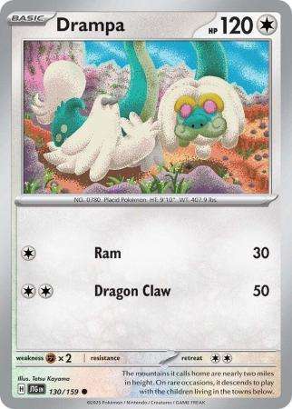 Pokemon Trading Card Game - Drampa - 130/159 - Common - Journey together