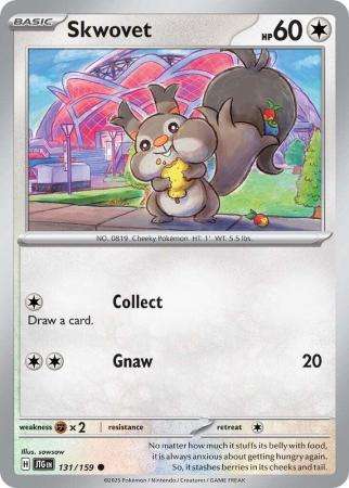 Pokemon Trading Card Game - Skwovet - 131/159 - Common - Journey together