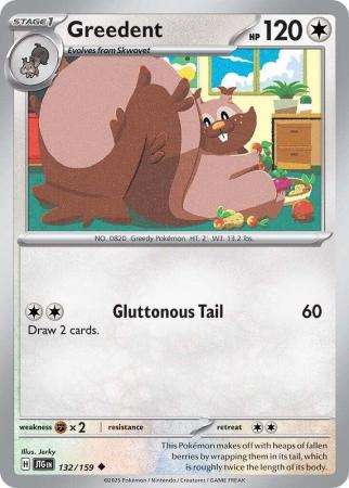 Pokemon Trading Card Game - Greedent - 132/159 - Uncommon - Journey together