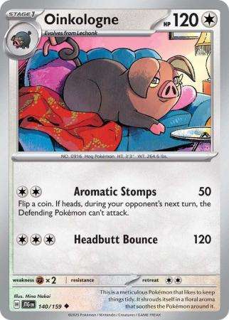 Pokemon Trading Card Game - Oinkologne - 140/159 - Uncommon - Journey together