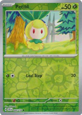 Pokemon Trading Card Game -  Petilil - 006/159 - Common Reverse Holo Journey together