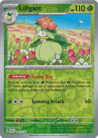 Pokemon Trading Card Game - Lilligant - 007/159 - Common Reverse Holo Journey together