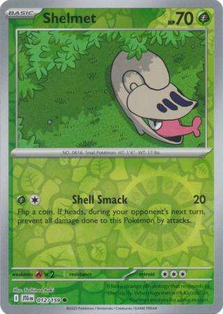 Pokemon Trading Card Game - Shelmet - 012/159 - Common Reverse Holo Journey together