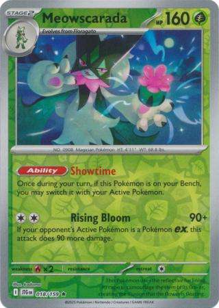Pokemon Trading Card Game - Meowscarada - 018/159 - Reverse Holo Rare Journey together