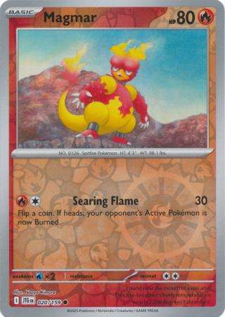Pokemon Trading Card Game - Magmar - 020/159 - Common Reverse Holo Journey together