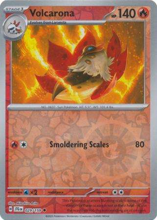 Pokemon Trading Card Game - Volcarona - 029/159 - Uncommon Reverse Holo Journey together