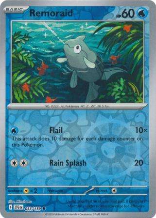 Pokemon Trading Card Game - Remoraid - 033/159 - Common Reverse Holo Journey together