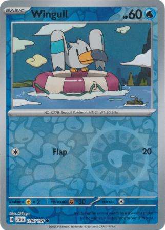 Pokemon Trading Card Game - Wingull - 038/159 - Common Reverse Holo Journey together