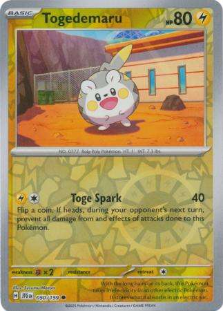 Pokemon Trading Card Game - Togedemaru - 050/159 - Common Reverse Holo Journey together
