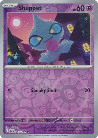 Pokemon Trading Card Game - Shuppet - 059/159 - Common Reverse Holo Journey together