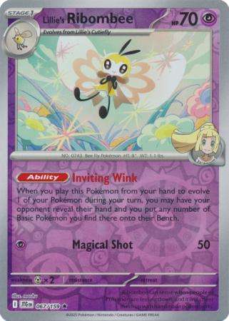 Pokemon Trading Card Game - Lillie's Ribombee - 067/159 - Reverse Holo Rare Journey together