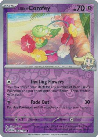 Pokemon Trading Card Game - Lillie's Comfey - 068/159 - Common Reverse Holo Journey together