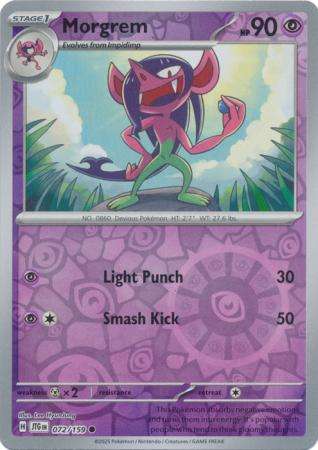 Pokemon Trading Card Game - Morgrem - 072/159 - Common Reverse Holo Journey together