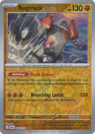 Pokemon Trading Card Game - Regirock - 082/159 - Reverse Holo Rare Journey together