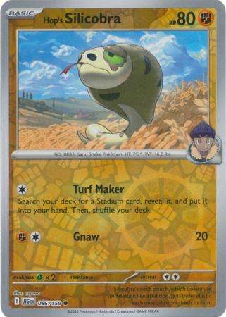 Pokemon Trading Card Game - Hop's Silicobra - 086/159 - Common Reverse Holo Journey together