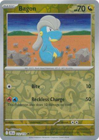 Pokemon Trading Card Game - Bagon - 112/159 - Common Reverse Holo Journey together