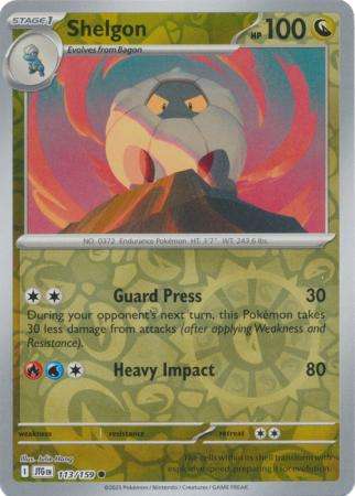 Pokemon Trading Card Game - Shelgon - 113/159 - Common Reverse Holo Journey together