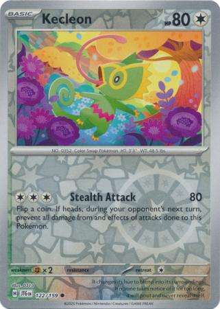 Pokemon Trading Card Game - Kecleon - 122/159 - Common Reverse Holo Journey together