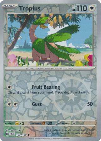 Pokemon Trading Card Game - Tropius - 123/159 - Common Reverse Holo Journey together