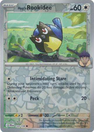 Pokemon Trading Card Game - Hop's Rookidee - 133/159 - Common Reverse Holo Journey together