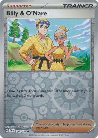 Pokemon Trading Card Game - Billy and O'Nare - 142/159 - Common Reverse Holo Journey together