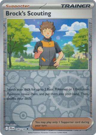 Pokemon Trading Card Game - Brock's Scouting - 146/159 - Uncommon Reverse Holo Journey together