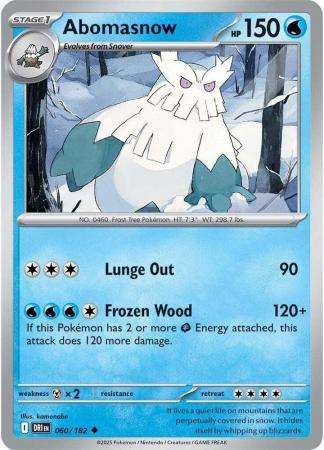 Pokemon Trading Card Game - Abomasnow - 060/182 - Uncommon - Destined Rivals