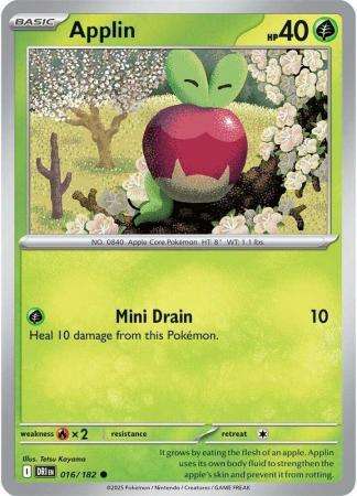 Pokemon Trading Card Game - Applin - 016/182 - Common - Destined Rivals
