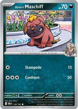 Pokemon Trading Card Game - Arven's Maschiff - 138/182 - Common - Destined Rivals